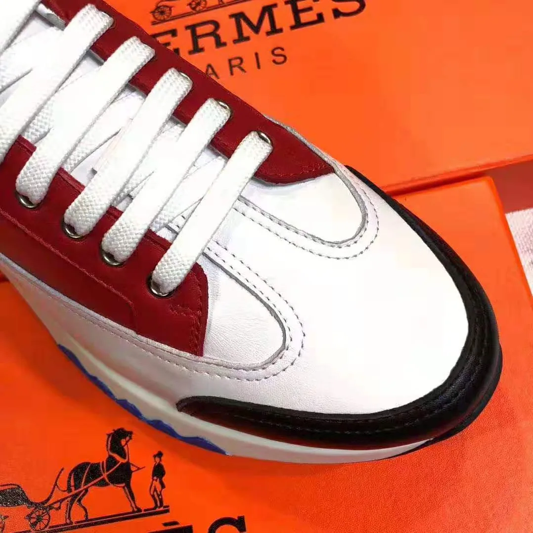Hermes Trail sneaker in Calfskin for Men in Red