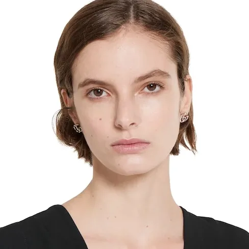 Gucci Marmont Crystal Earrings Antique Gold Hardware