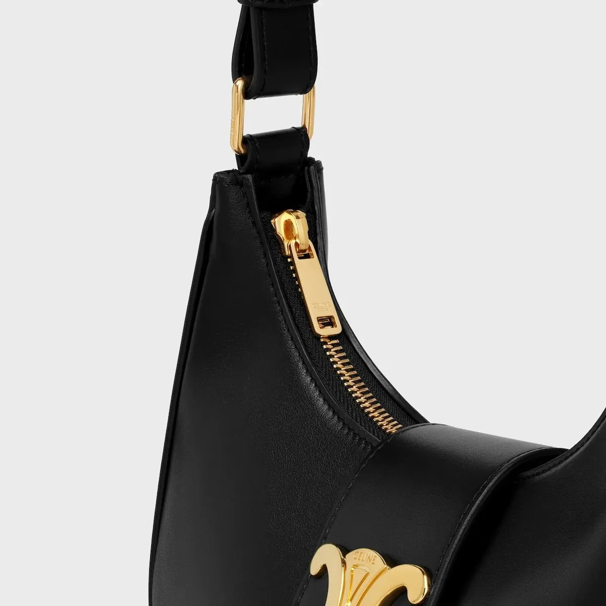 Celine Medium Ava Triomphe Bag Black .38NO