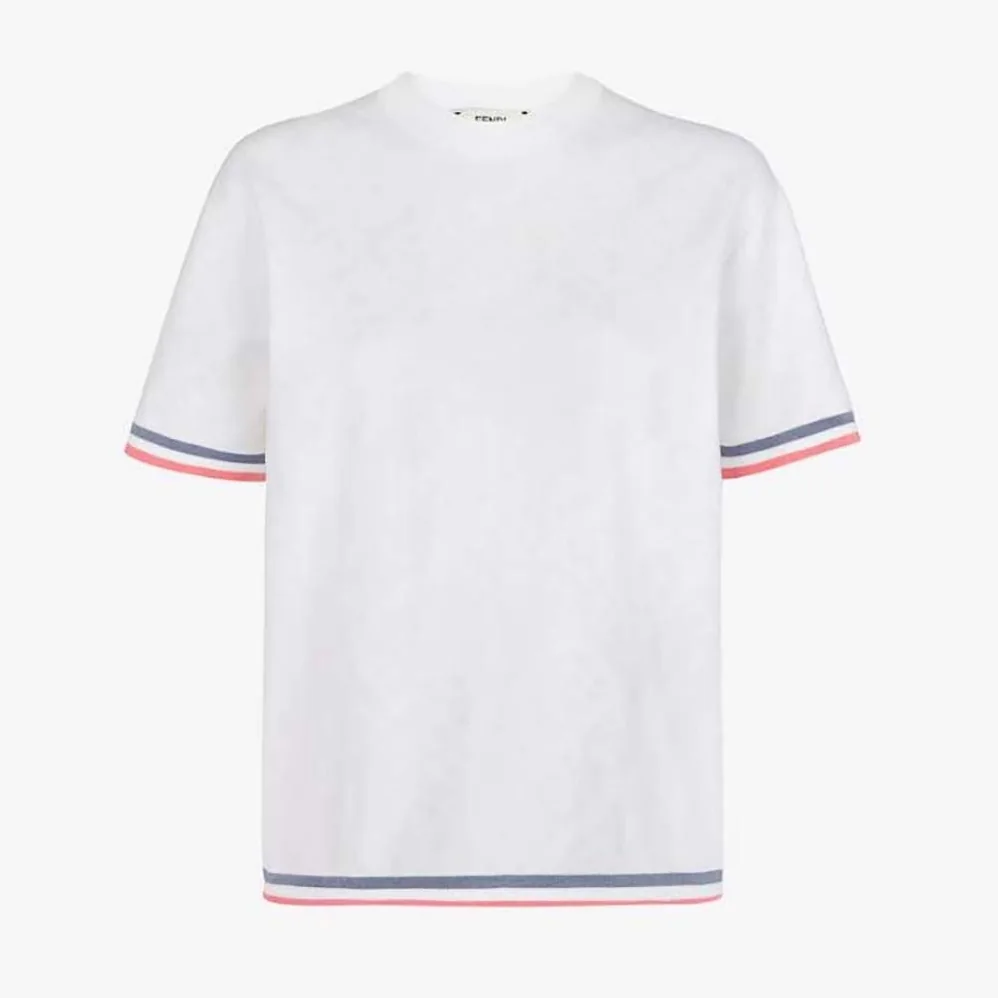 Fendi Sweater White Viscose Jumper for Women