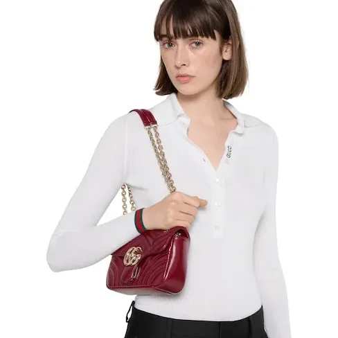 Gucci Marmont Small Shoulder Bag / Rosso Ancora Red Gold Hardware Gucci Marmont Small Shoulder Bag / Rosso Ancora Red Gold Hardware