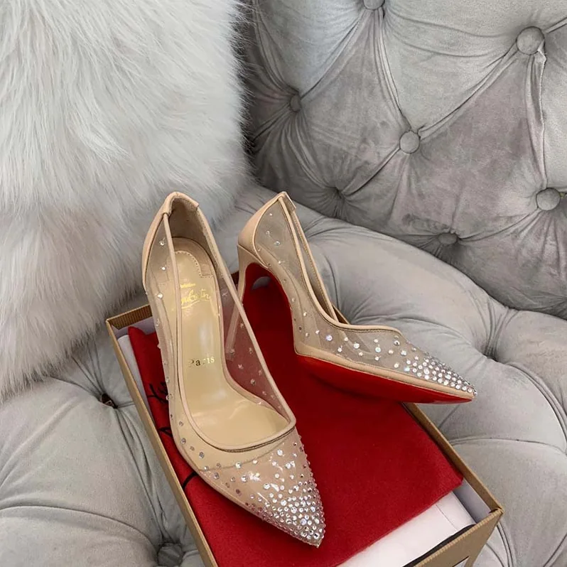 Christian Louboutin Shoes Follies Strass 100mm Heel for Women