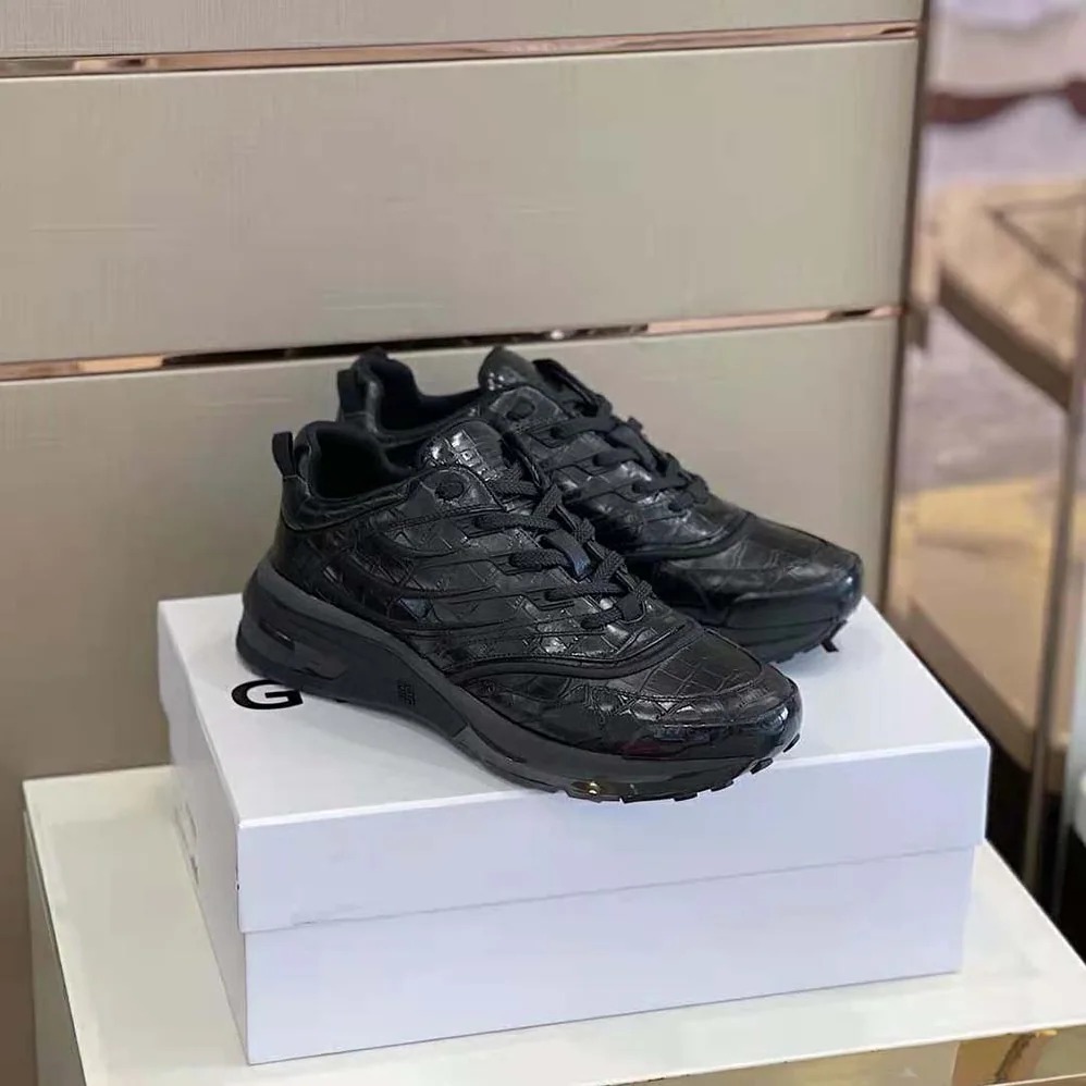 Givenchy Giv 1 Sneakers in Crocodile Effect Leather for Unisex in Black