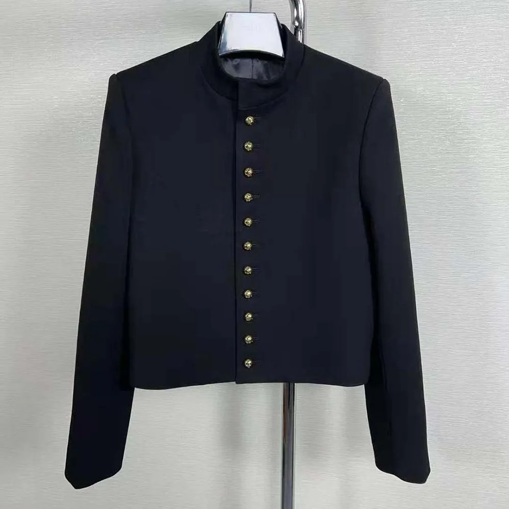 Celine Military Jacket in Wool Cloth for Women in Black Celine Military Jacket in Wool Cloth for Women in Black
