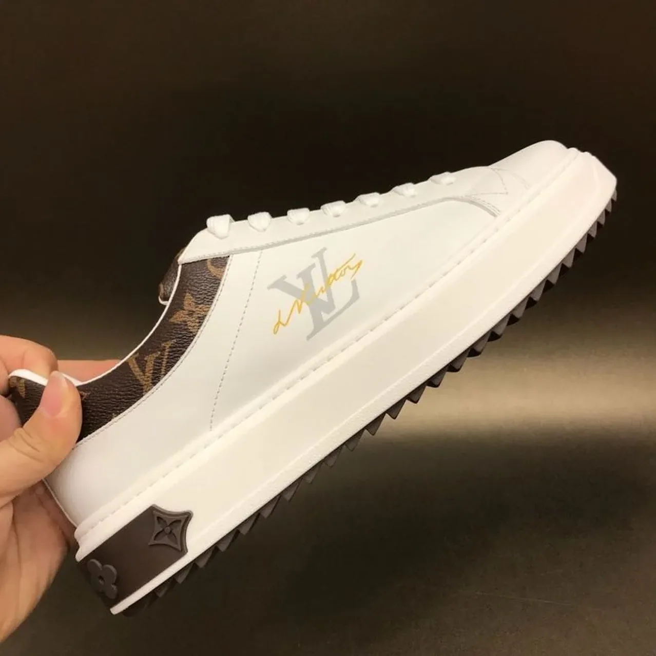 Louis Vuitton Time Out Sneaker Monogram Canvas White in Brown Louis Vuitton Time Out Sneaker Monogram Canvas White in Brown