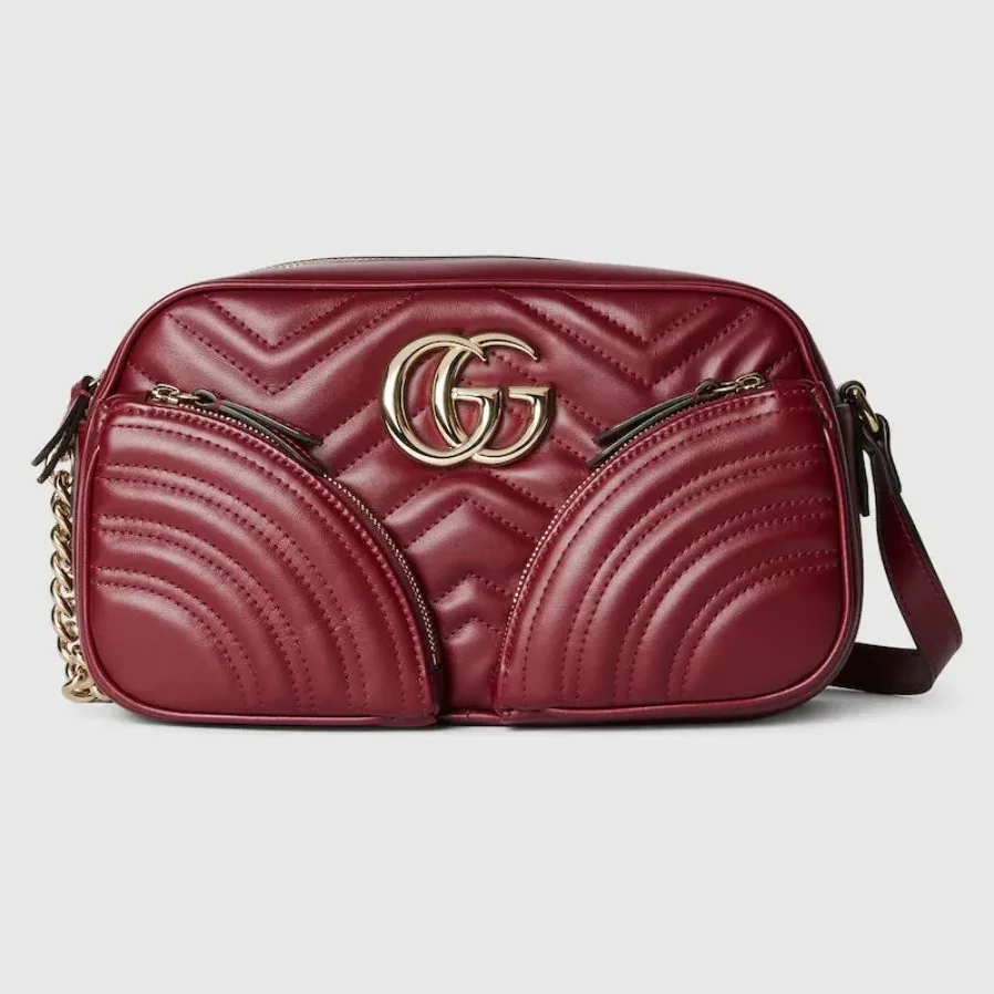 Gucci GG Marmont Small Shoulder Bag Red 9.6 Inches/