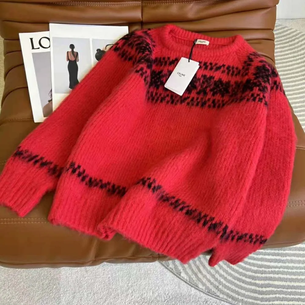 Celine Boxy Sweater in Brushed Wool for Women