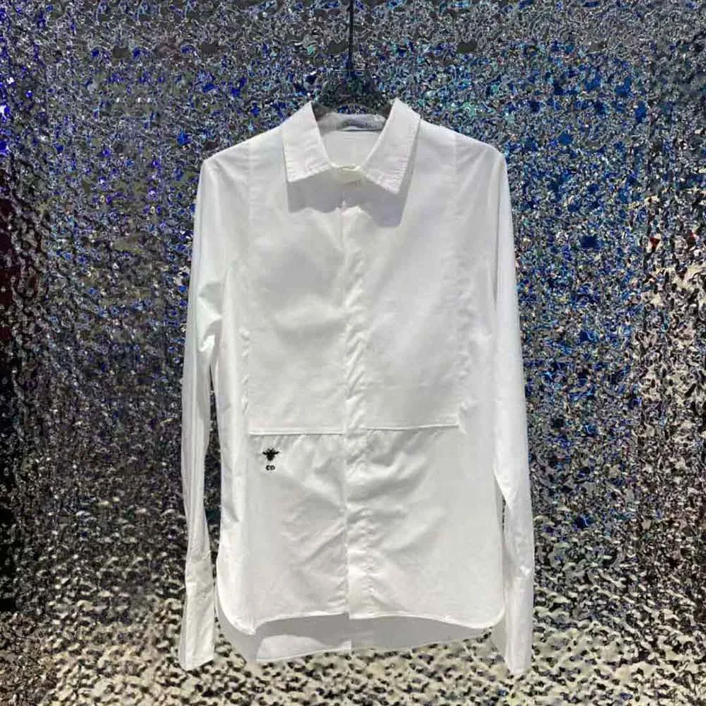 Dior Blouse with Plastron White Cotton Poplin for Women Dior Blouse with Plastron White Cotton Poplin for Women