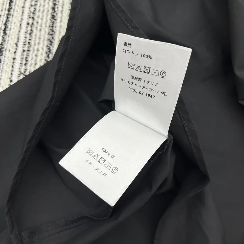 Dior Shirtdress Black Lightweight Cotton and Silk Poplin for Women