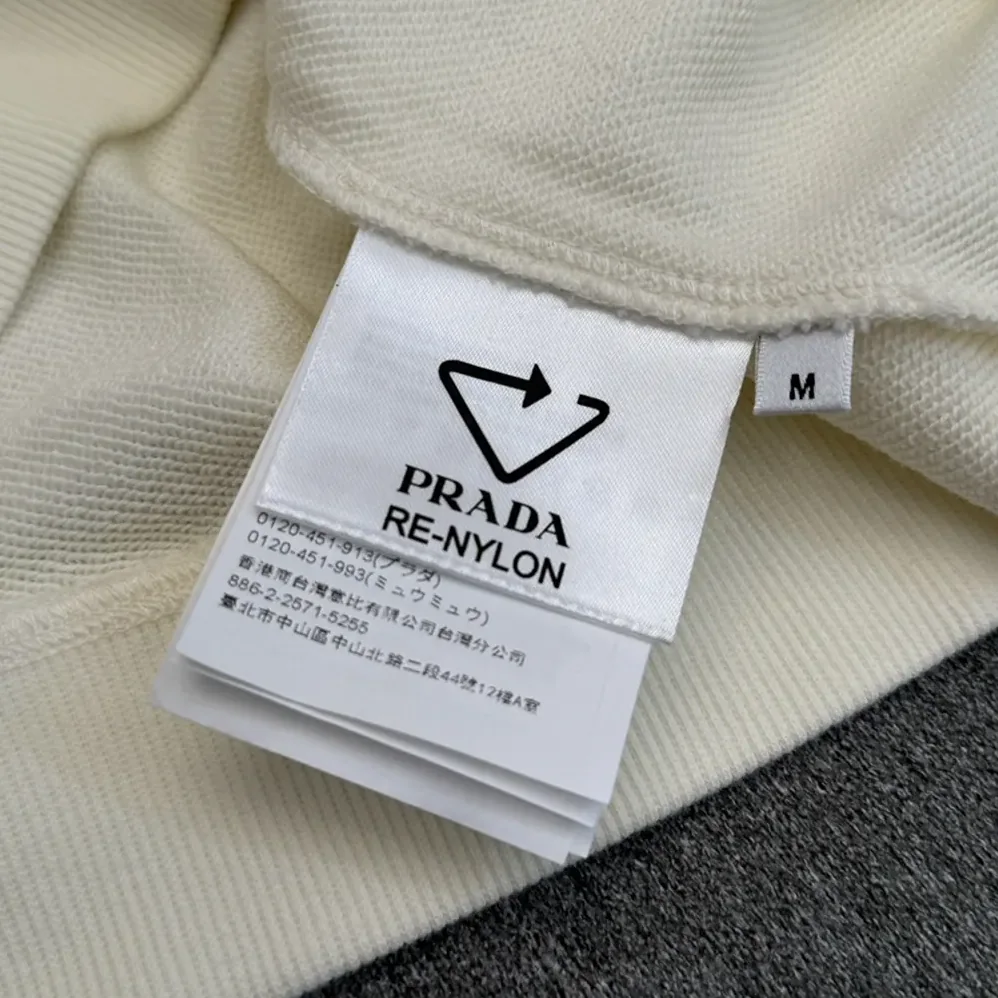 Prada Fleece Polo Natural Shirt in a Fleece Design for Women Prada Fleece Polo Natural Shirt in a Fleece Design for Women