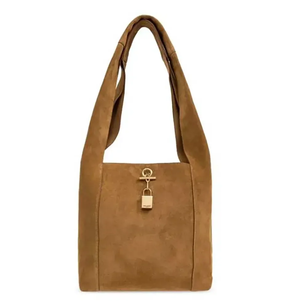 Saint Laurent YSL Hobo Tanger Logo Engraved Shoulder Bag for Women Saint Laurent YSL Hobo Tanger Logo Engraved Shoulder Bag for Women