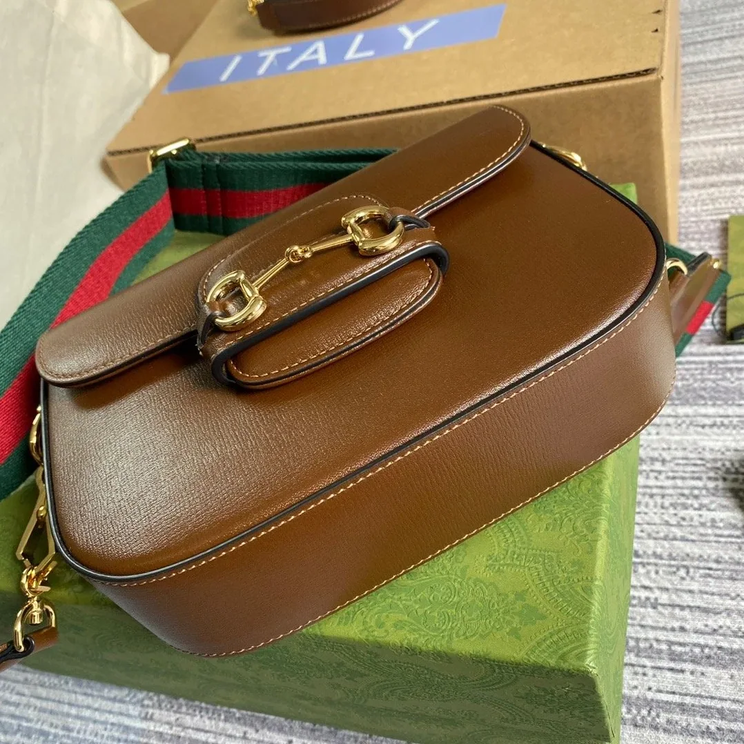 Gucci Horsebit 1955 GG Mini Bag Brown