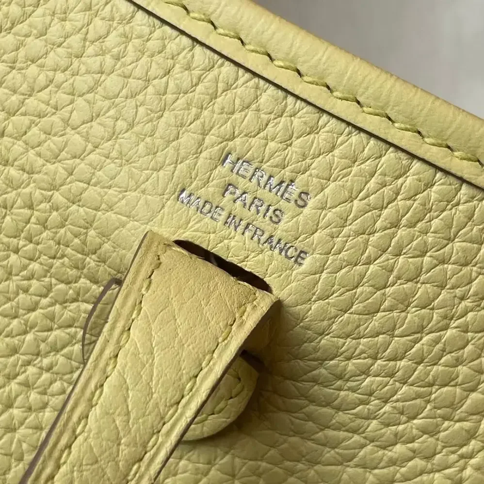 Hermes Evelyne 16 Amazone in Clemence Leather for Women in Yellow/Silver Hermes Evelyne 16 Amazone in Clemence Leather for Women in Yellow/Silver