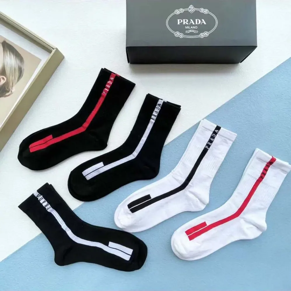 Prada Re-Nylon Knit Socks 5pcs for Unisex Prada Re-Nylon Knit Socks 5pcs for Unisex