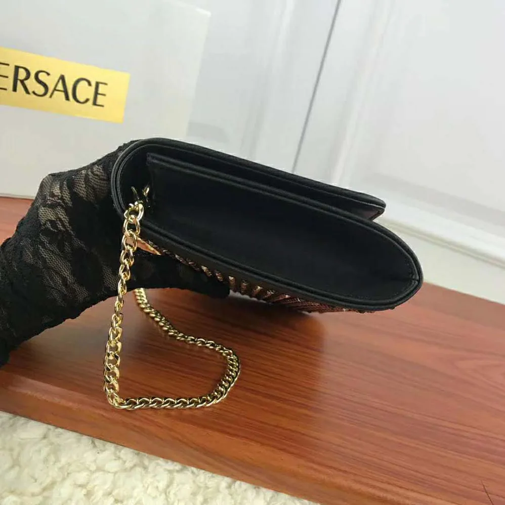 Versace Crystal Palazzo Evening Bag for Women in Black