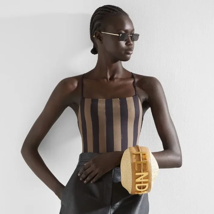 Fendi Reversible Swimsuit Brown FXBA27AQBYF13IZ Fendi Reversible Swimsuit Brown FXBA27AQBYF13IZ
