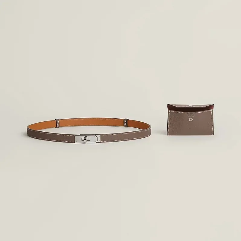 Hermes Kelly Pocket 18 Belt Étoupe
