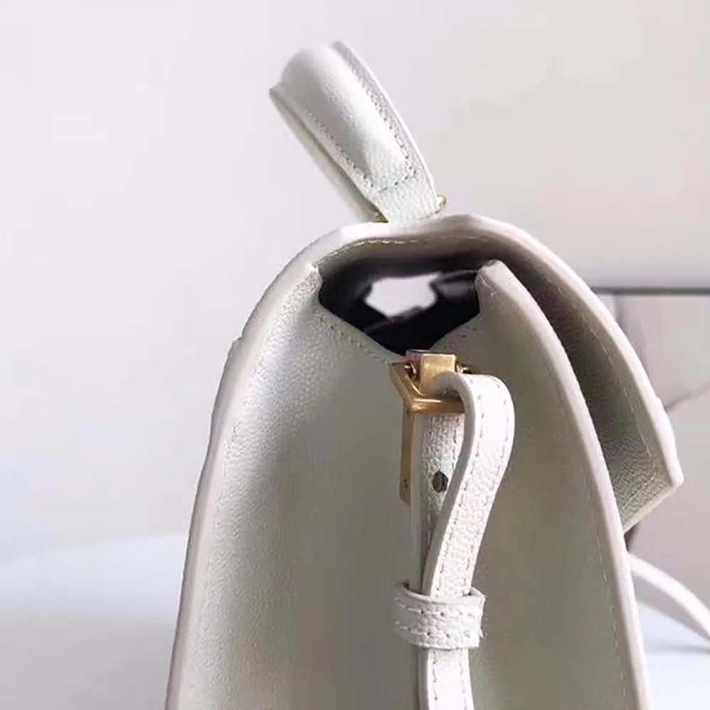 Saint Laurent YSL Cassandra Medium Top Handle Bag in Box Saint Laurent Leather for Women in White