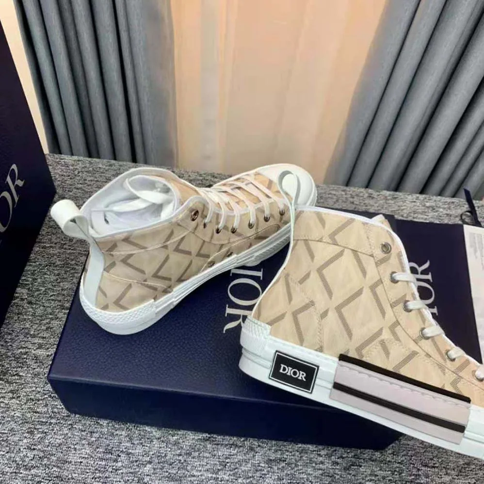 Dior B23 High-Top Sneaker Natural CD Diamond Canvas for Unisex
