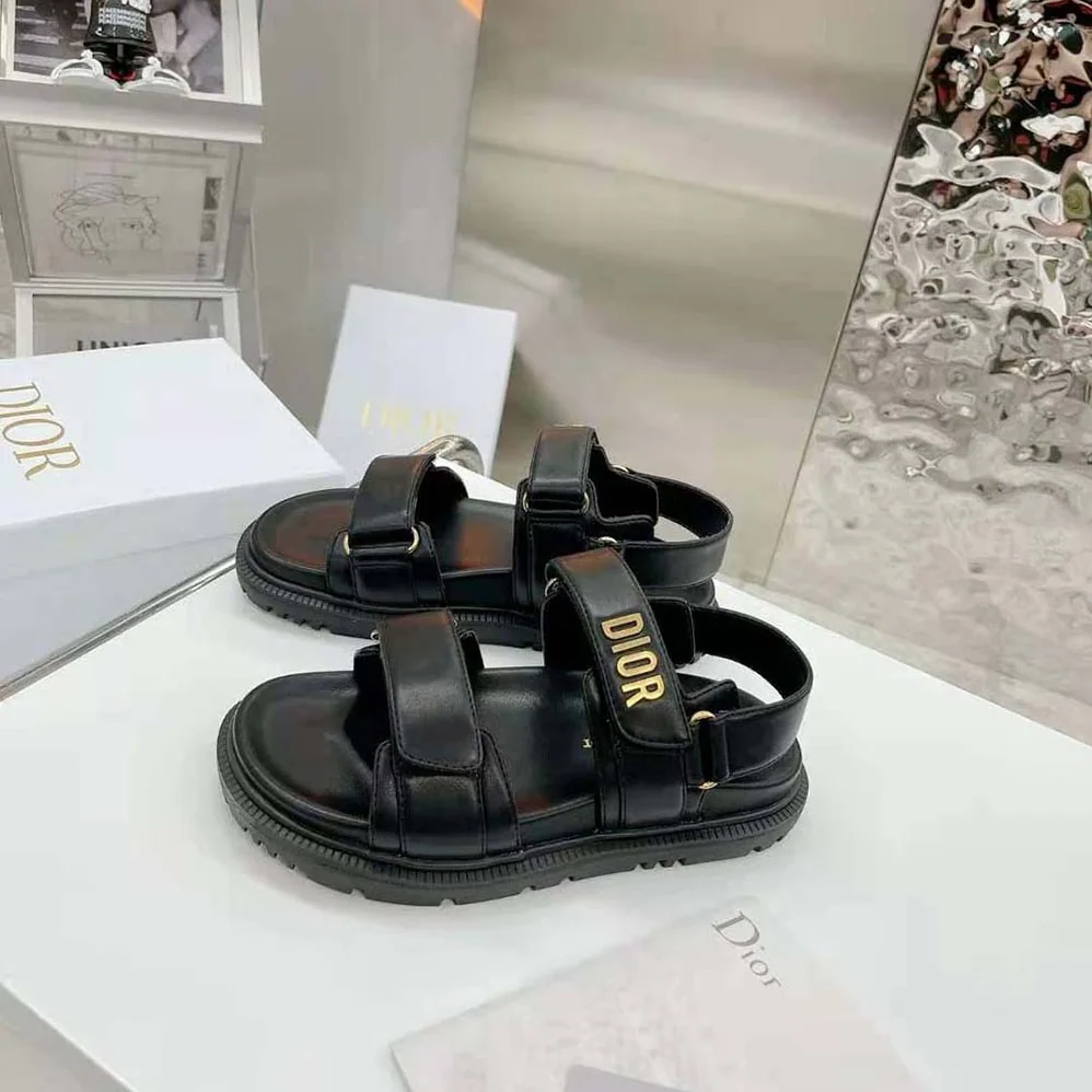 Dior Dioract Sandal Black Lambskin for Women Dior Dioract Sandal Black Lambskin for Women