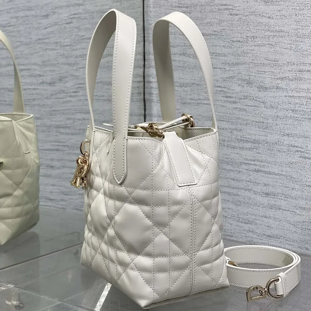 Dior Small Dior Toujours Vertical Tote Bag Latte Macrocannage Calfskin for Women Dior Small Dior Toujours Vertical Tote Bag Latte Macrocannage Calfskin for Women