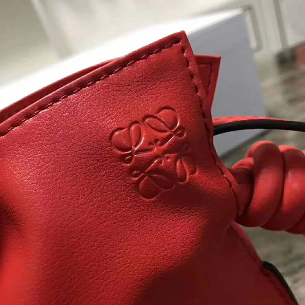 Loewe Flamenco Knot Mini Bag in Nappa Leather for Women in Red Loewe Flamenco Knot Mini Bag in Nappa Leather for Women in Red