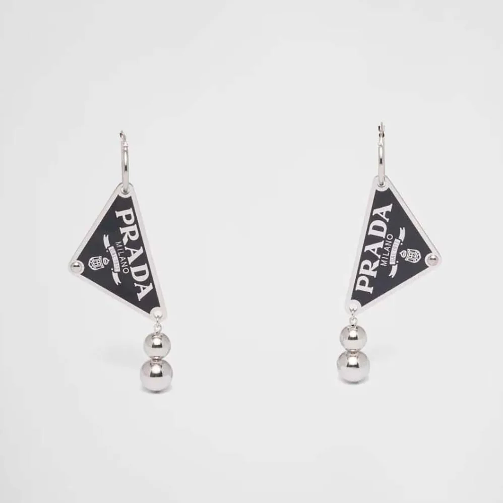 Prada Ball Smalto Jewels Pendant Earrings for Women