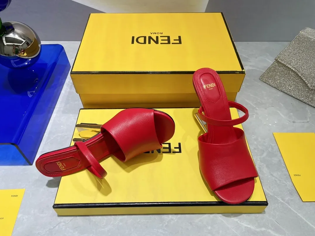 Fendi First Red High in Heeled Sandals Fendi First Red High in Heeled Sandals