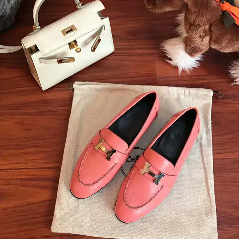 Hermes Shoes Paris Loafer for Women in Pink