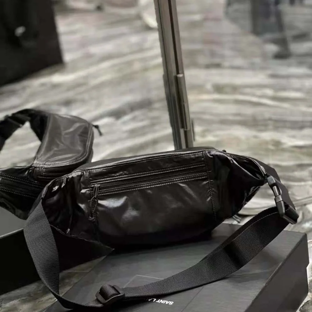 Saint Laurent YSL Nuxx Crossbody Bag in Nylon for Men in Black Saint Laurent YSL Nuxx Crossbody Bag in Nylon for Men in Black