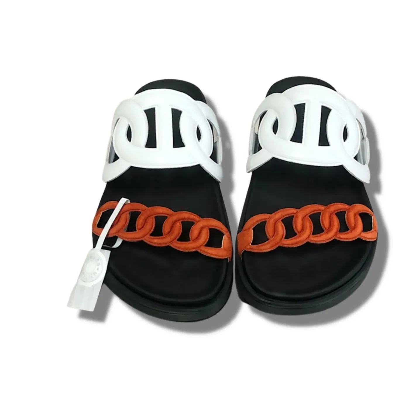 Hermes Extra Sandal Red in White Hermes Extra Sandal Red in White