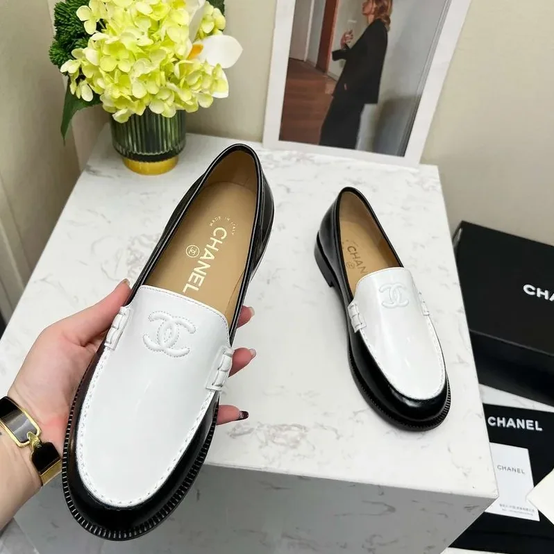 Chanel Moccasins Loafers White
