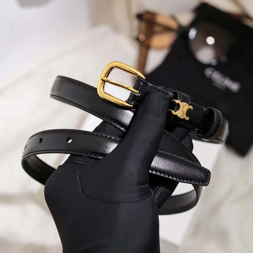 Celine Vivienne Belt 25Mm In Taurillon Leather for Women in Black Celine Vivienne Belt 25Mm In Taurillon Leather for Women in Black
