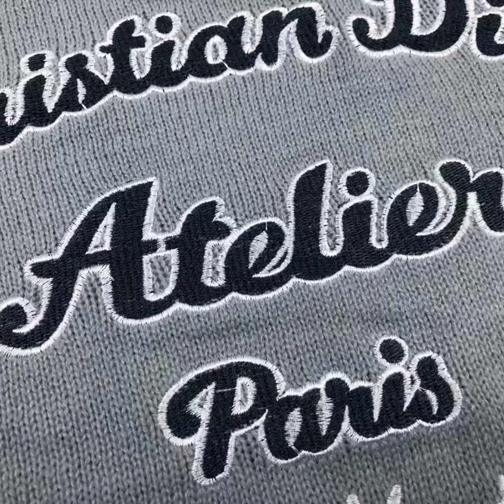 Dior Christian Dior Atelier Sweater Gray Wool Jersey for Women Dior Christian Dior Atelier Sweater Gray Wool Jersey for Women