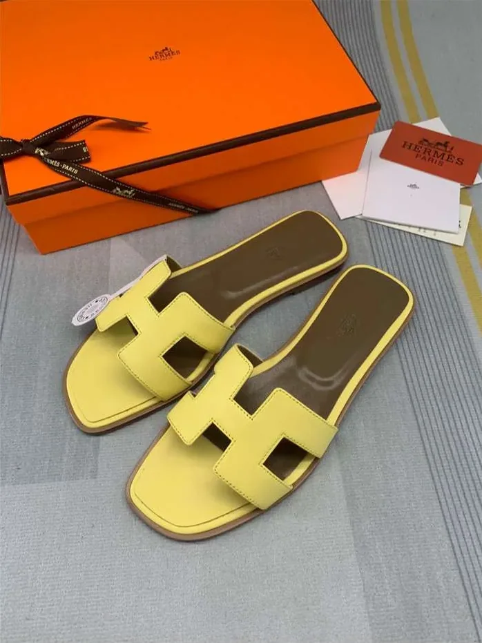 Hermes Oran Sandal Yellow