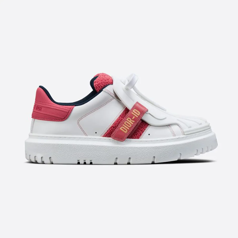 Dior Dior-id Sneaker White Calfskin Terry Cotton for Women in Pink Dior Dior-id Sneaker White Calfskin Terry Cotton for Women in Pink