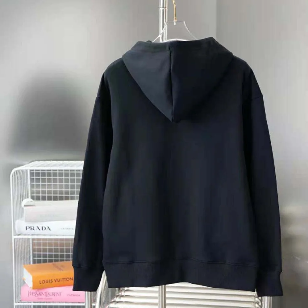 Dior Relaxed-fit Hooded Sweatshirt Black Cotton Fleece for Men Dior Relaxed-fit Hooded Sweatshirt Black Cotton Fleece for Men
