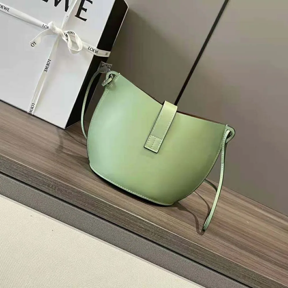 Loewe Moulded Bucket Bag in Calfskin for Women in Lime Loewe Moulded Bucket Bag in Calfskin for Women in Lime