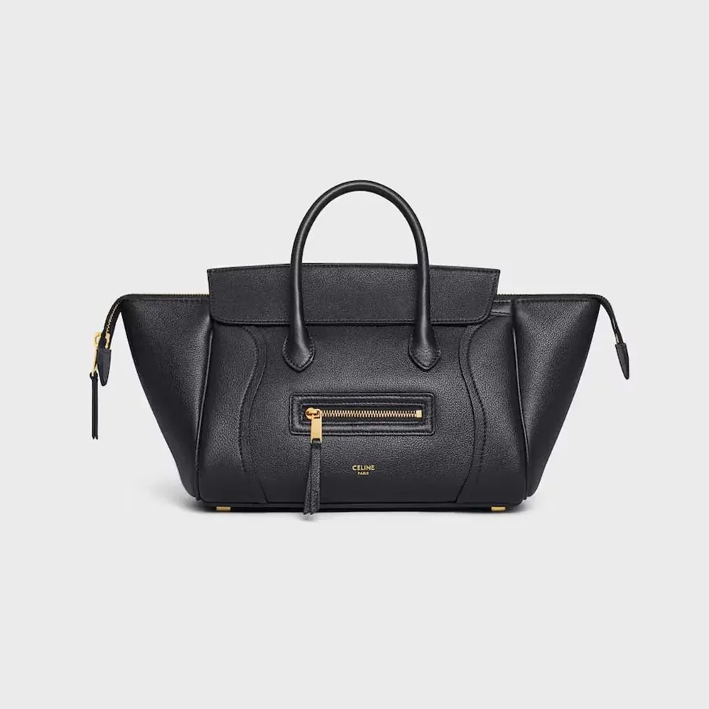 Celine Little Luggage in Grained Calfskin for Women in Black Celine Little Luggage in Grained Calfskin for Women in Black