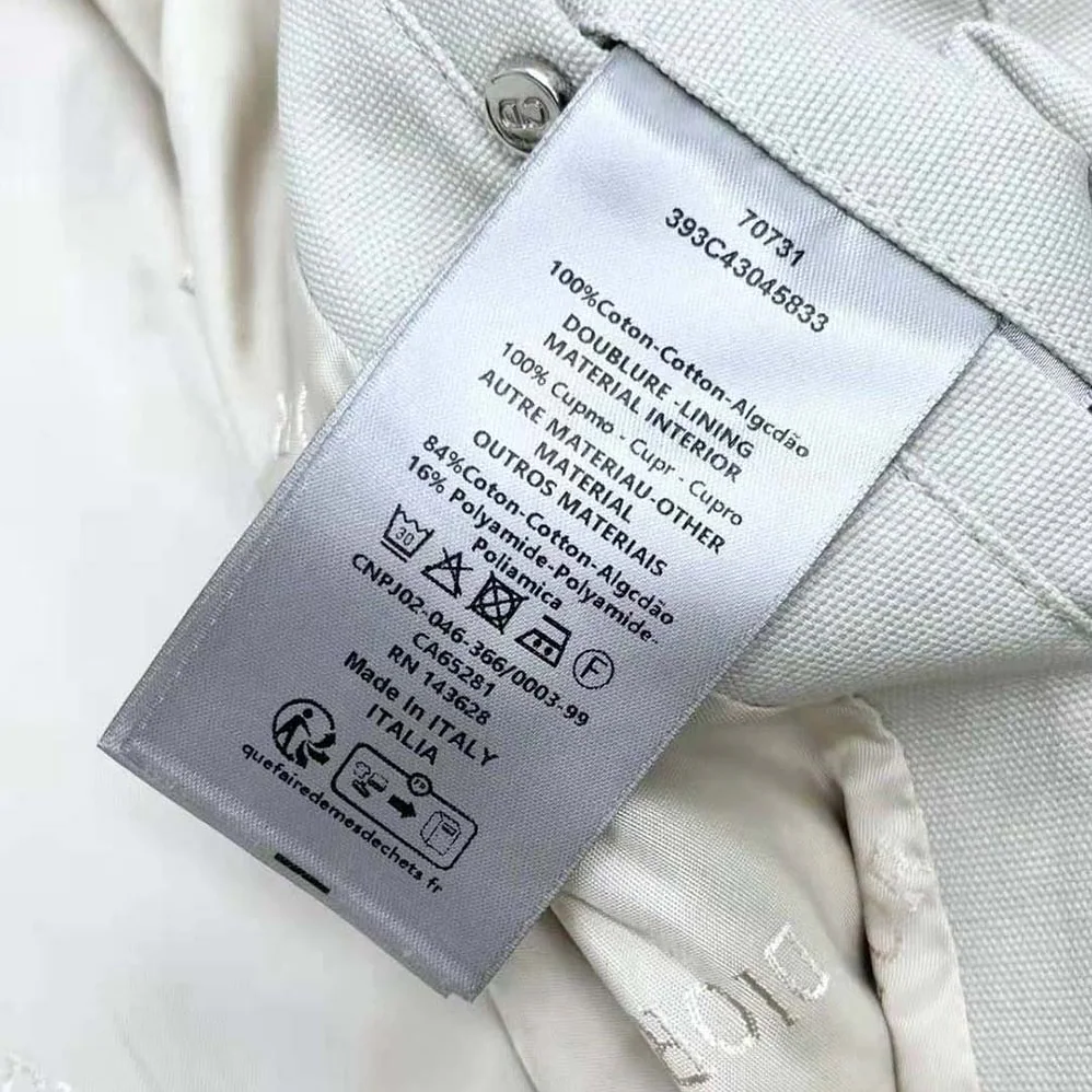 Dior Bomber Jacket Gray Cotton Canvas for Men Dior Bomber Jacket Gray Cotton Canvas for Men