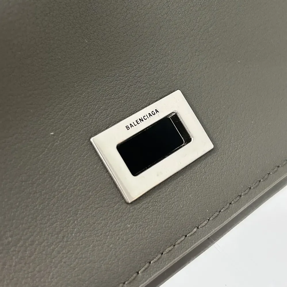 Balenciaga Rodeo Handbag Medium In Khaki Smooth Calfskin Aged for Women in Silver Hardware Balenciaga Rodeo Handbag Medium In Khaki Smooth Calfskin Aged for Women in Silver Hardware