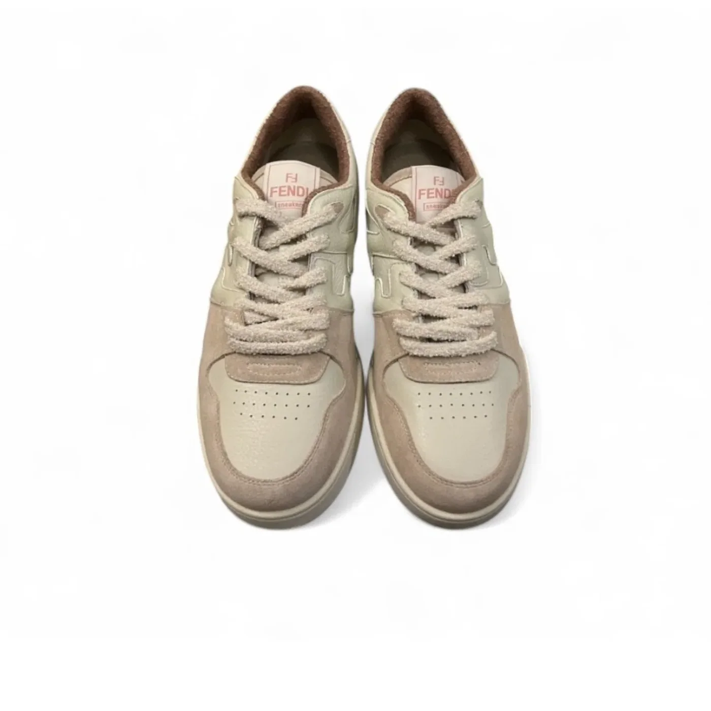Fendi Match Low Tops Sneakers Beige/Brown 7E1493 Fendi Match Low Tops Sneakers Beige/Brown 7E1493