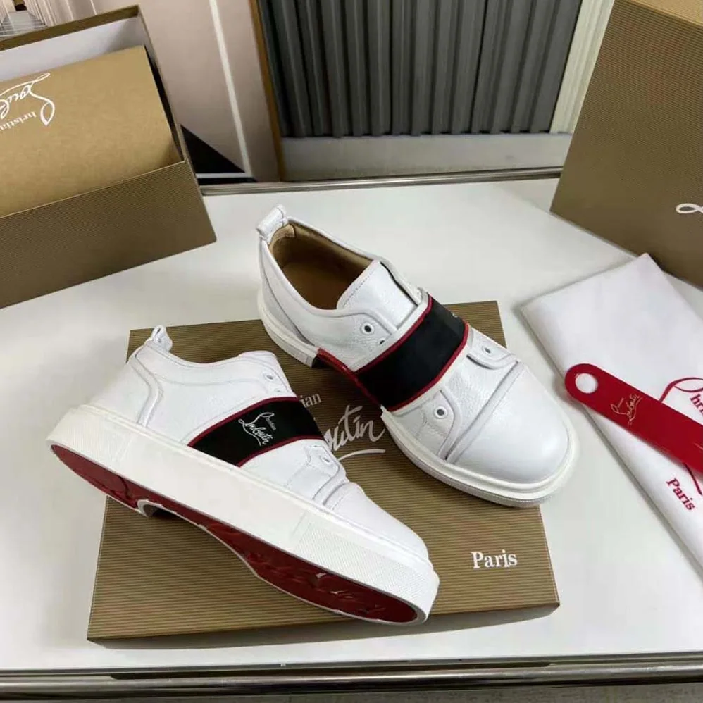 Christian Louboutin Adolescenza Sneakers for Men in White Christian Louboutin Adolescenza Sneakers for Men in White