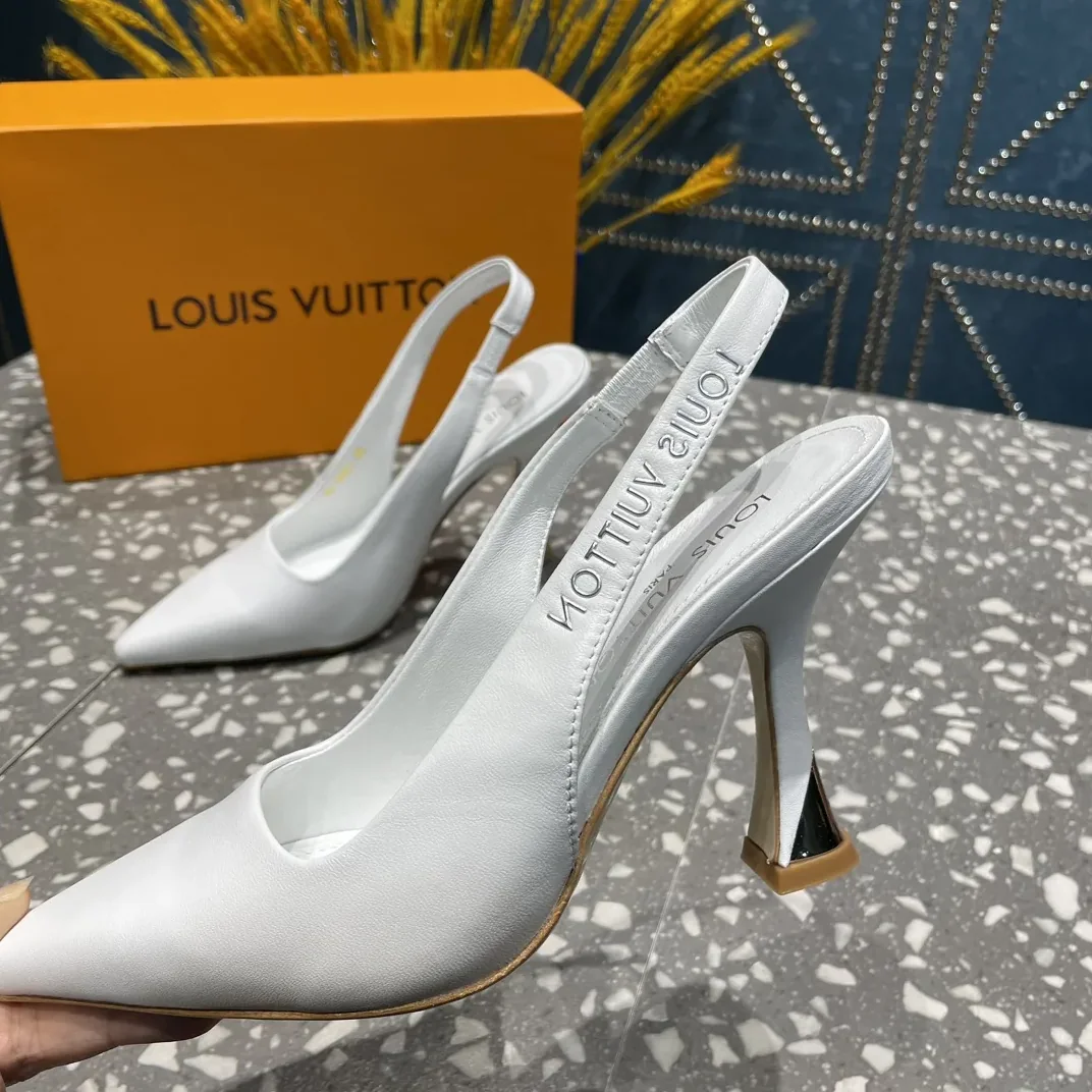 Louis Vuitton Sparkle Slingback Pump White Louis Vuitton Sparkle Slingback Pump White