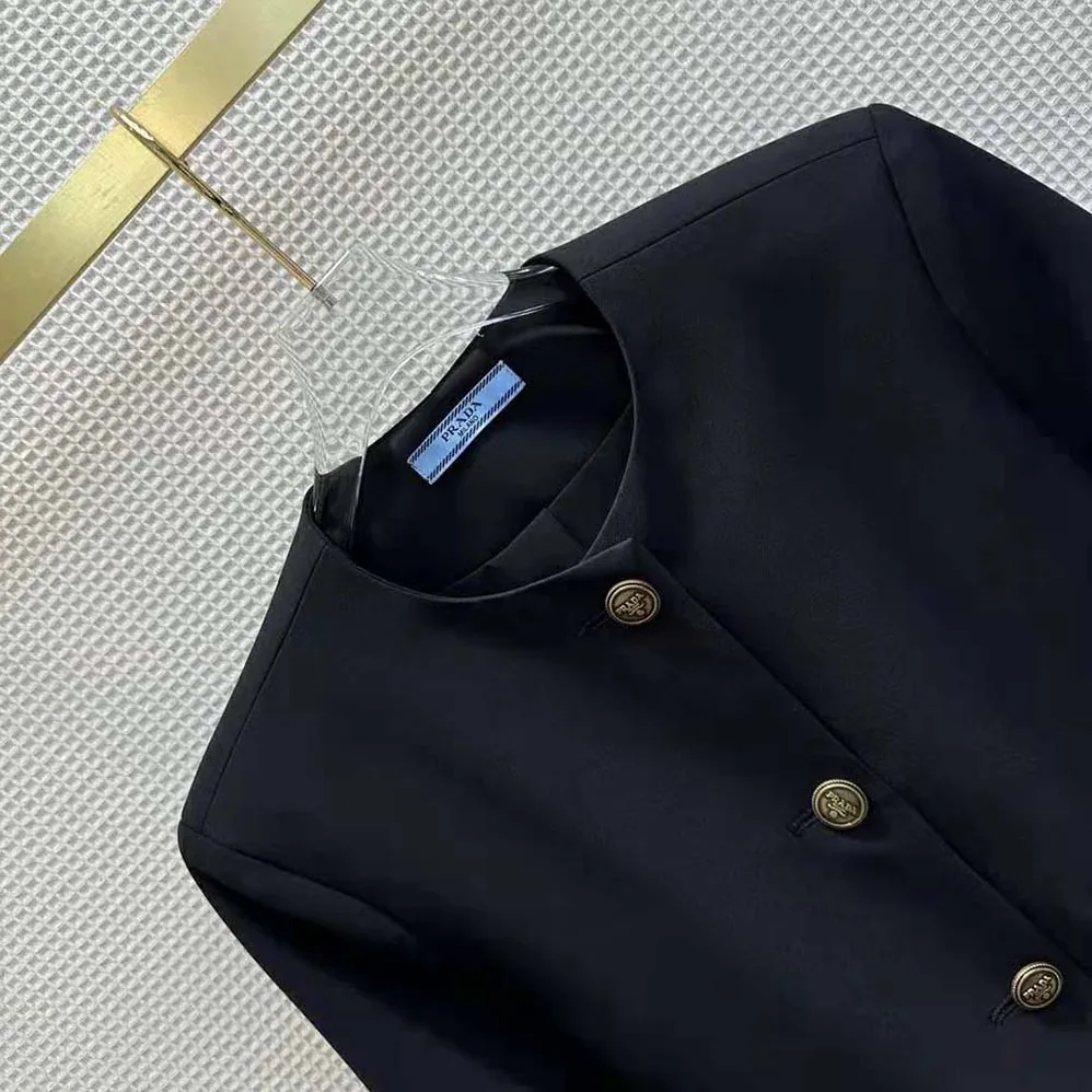 Prada Single for Women in Breasted Tricotine Jacket Prada Single for Women in Breasted Tricotine Jacket