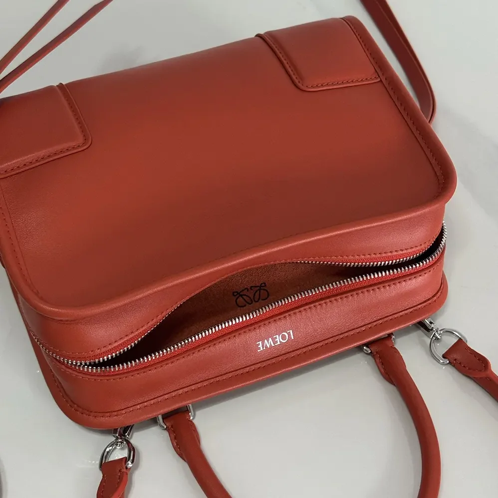 Loewe Small Amazona 180 Bag in Soft Calfskin for Women in Sunrise Orange