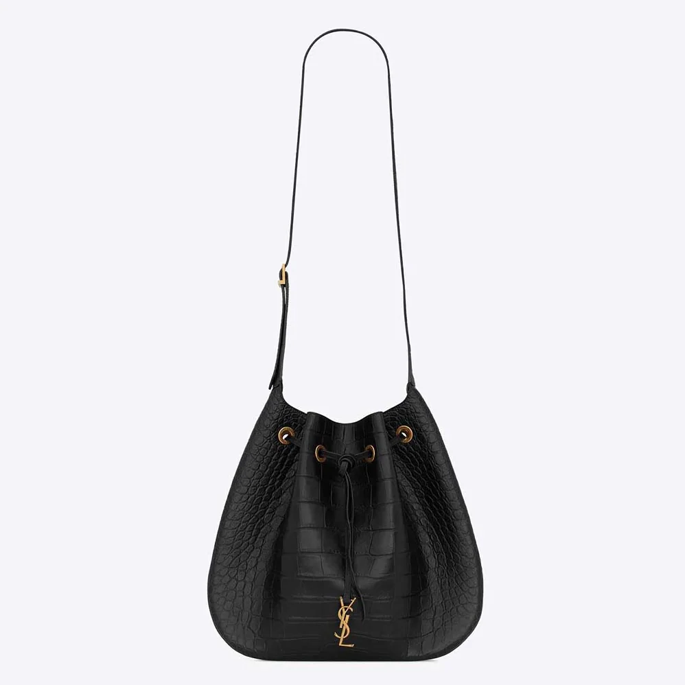 Saint Laurent YSL Paris Vii Large Flat Hobo Bag in Ssmooth Leather for Women