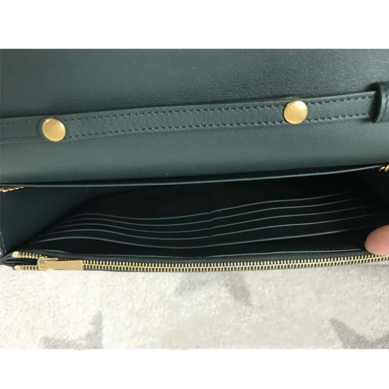 Celine Frame Evening Clutch on Chain in Bicolour Smooth Lambskin for Women