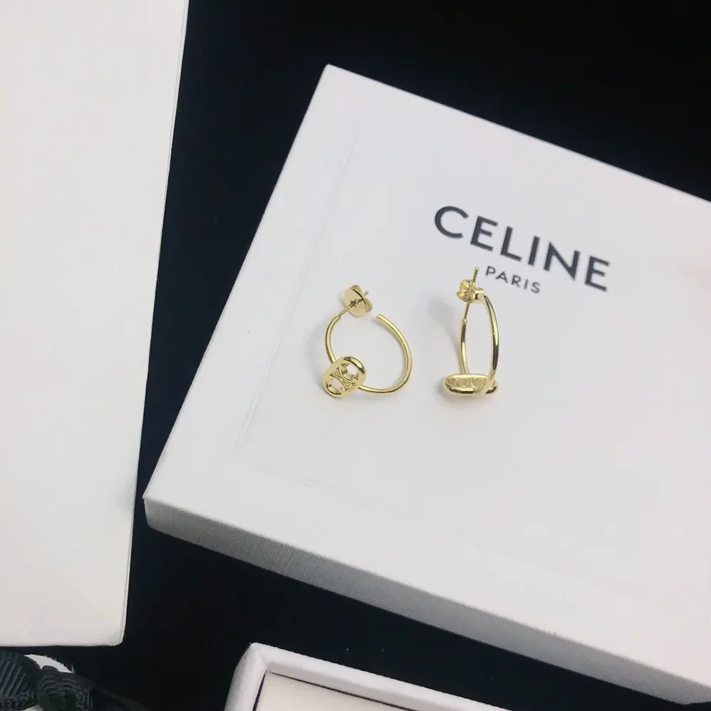 Celine Maillon Triomphe Hoops in Yellow Gold for Women