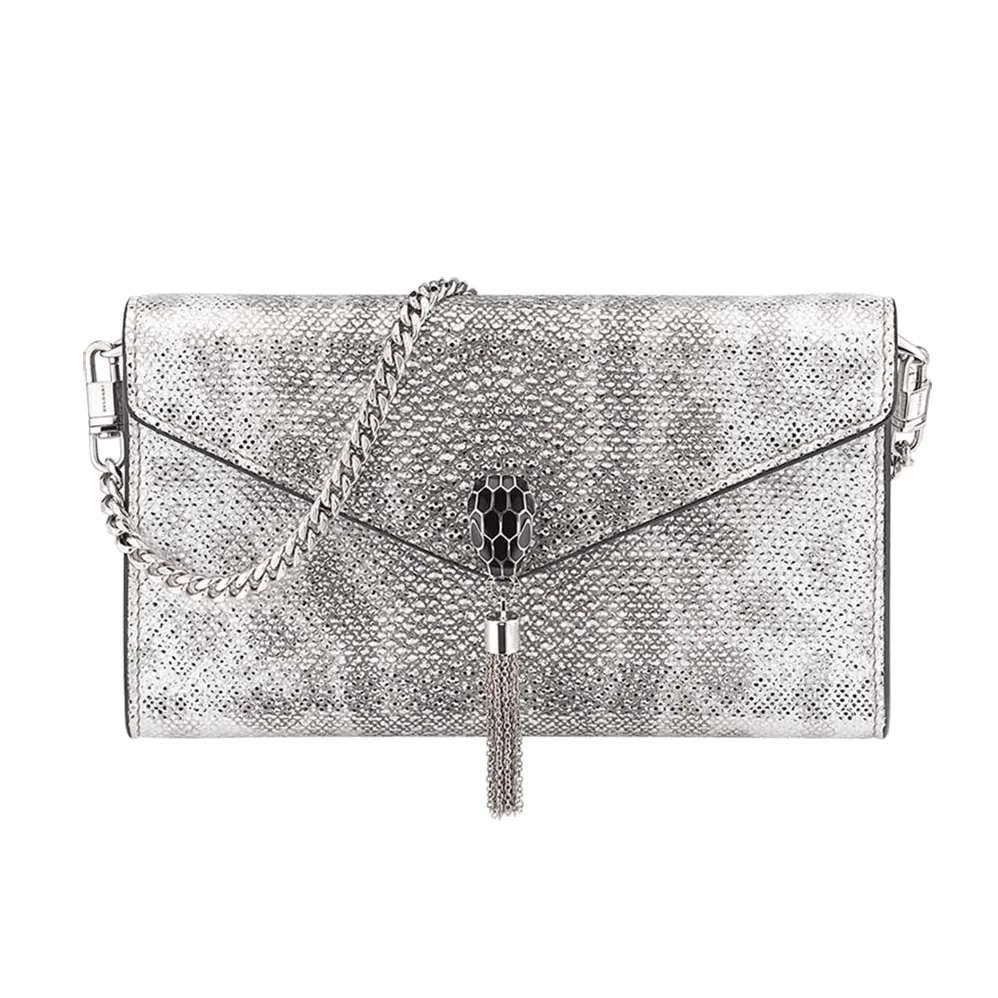Bvlgari Serpenti Forever Pochette in Black Nappa Leather for Women